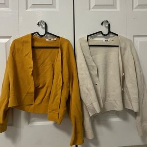 2 uniqlo cardigan sweaters
